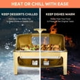 thumbnail image 5 of Wilprep 8.4 qt Roll Top Chafing Dish Buffet Set Stainless Steel Food Warmer Gold, 5 of 12