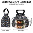 thumbnail image 5 of Pioneer Flower Floral Print Pattern Drawstring Lunch Bag Women - Drawstring Lunch Bag Insulated for Work Office - Stain-Resistant Large Lunchbags for Women with Multi-Pockets, 5 of 6