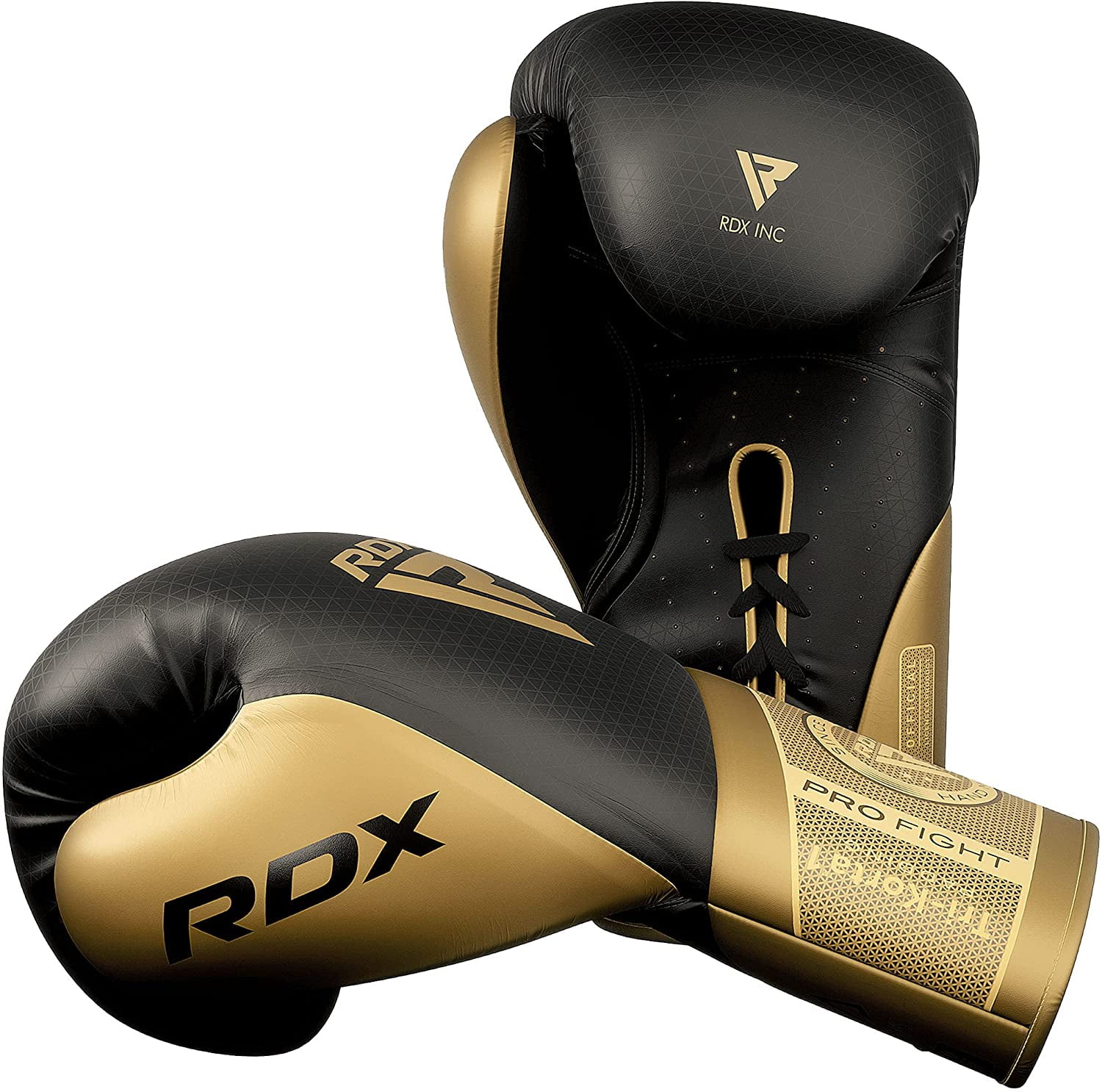 RDX Boxing Gloves for Fighting Muay Thai Mitts, Maya Hide Leather Mark PRO Lace-Up Training Glove for Sparring, Kickboxing, Punch Bags, Focus Pads and Double End Ball Punching