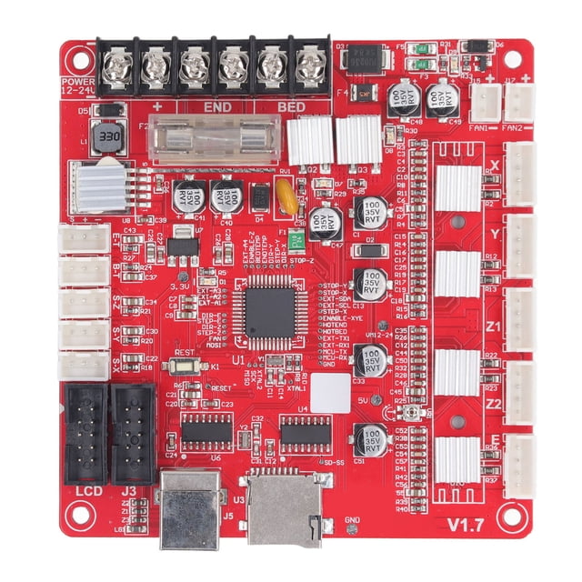 Placa base para impresora 3D con buena disipación de calor, placa base integrada con interfaz USB de 12 V a 24 V para Anet A8 PLUS