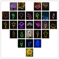 thumbnail image 2 of Lámpara de escritorio LED de neón con forma de arcoíris, relámpago y amor, lámpara decorativa con base de nube, luz de noche, 2 of 6
