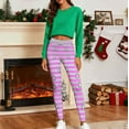 thumbnail image 5 of Frostluinai Women's High Waist Workout Leggings Striped Ugly Christmas Tights Stretch Slim Fit Yoga Gym Leggings Xmas Gifts, 5 of 10