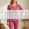thumbnail image 3 of Women's Plus Size thermal Underwear Top Fleece Lined V Neck Long Sleeve Warm Base Layer Shirt Soft Comfy Cold Weather Top for Loungewear Daily Wear Hot Pink, 3 of 9