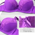 thumbnail image 4 of MEICHEN Women's Lace Push Up Bralettes and Briefs Underwear Set Sexy Wireless Seamless Bras Bikini Panties Set, 4 of 9