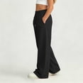 thumbnail image 6 of Eltusu Girls Sweatpants, Drawstring Straight Legs Sports Solid Color Pants with Pockets Black Size 12-13 T, 6 of 7
