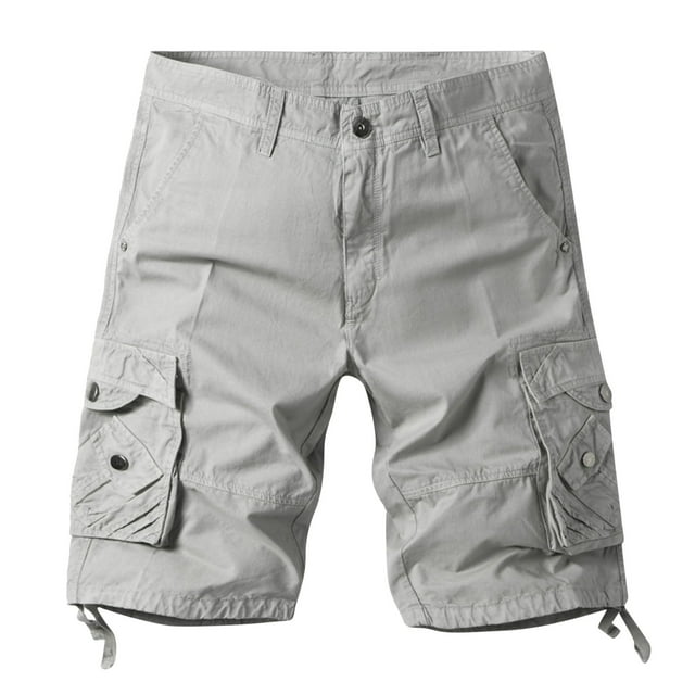 Ketyyh-chn99 Cargo Joggers pour Hommes Coupe Décontractée Shorts Pantalons Cargo Randonnée Pantalons à Multiples Poches Gris,TG
