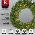 thumbnail image 4 of 48" Red Sleigh Sequoia Fir Heavy Duty Artificial Christmas Wreath with Clear Incandescent Lights, 4 of 7