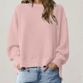 thumbnail image 5 of Enjoytime Womens Shirts 2025 Crewneck Solid Color Pullover Basic Tops Long Sleeve Shirt Top Women Winter Clothing, 5 of 5