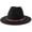 R Brown Belt-black, variant on Women Classic Felt Fedora Wide Brim Hat with Belt Buckle