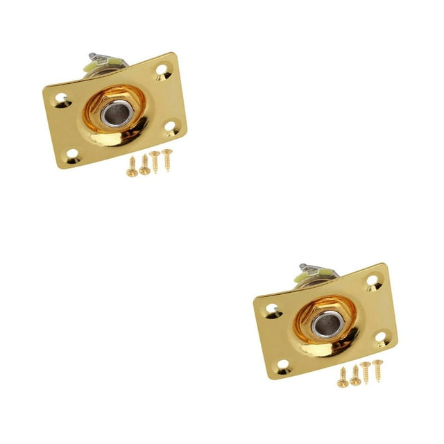 Panel de toma de Audio Eigraketly para guitarra eléctrica Gibson TL 1/4 6,35mm montaje de conector de Audio cuadrado Type6 NO6