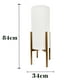 thumbnail image 2 of Maceta Cilíndrica Alta Blanca Base Dorada Macetas Y Maceteros Estilo Moderno Elegante y Minimalista, 2 of 5