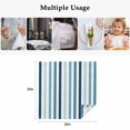 thumbnail image 4 of Teal Blue Stripe Cloth Napkins, Ombre Geometric Aqua Vertical Striped Washable and Reusable Dinner Napkins Set of 4, Table Napkin for Kitchen Party Birthday Wedding Hotel Housewarming 20"x20", 4 of 8