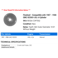 thumbnail image 2 of Flywheel - Compatible with 1987 - 1988 GMC R2500 4.8L 6-Cylinder, 2 of 2