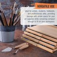 thumbnail image 5 of U.S. Art Supply Caja de almacenamiento para marcadores de bolígrafos pastel de madera de artista con 4 cajones - Construcción de madera dura de olmo 5 compartimentos por cajón - Ideal para pasteles, b, 5 of 5