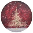 thumbnail image 3 of Ryvnso Christmas Tree Red Round Plate Mats Dining Table Placemat Set of 4 for Holiday Decoration, 3 of 7