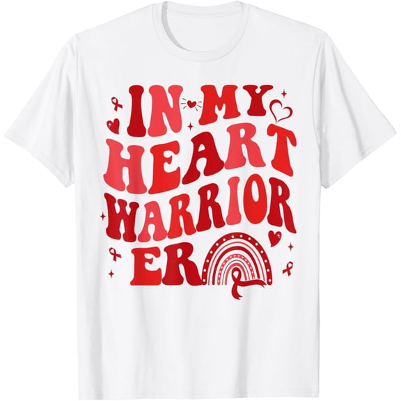 Exquisite and comfortable-Heart Disease Awareness Retro In My Heart Warrior Era T-Shirt