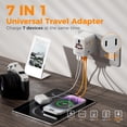 thumbnail image 2 of Adaptador de viaje TESSAN GaN de 65 W con 2 salidas AC y 5 puertos USB, 2 of 7