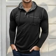 thumbnail image 2 of Men's Long Sleeve Hooded T Shirt Casual Comfortable Pullover Top Lightweight Button Down Shirt for Daily Wear Home Outdoor Hiking Spring Summer Fall Mens Summer Lightweight Pullover Tee Shirts, 2 of 7