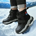 thumbnail image 2 of Zshosam Little Girl Boots Snow Boots for Boys & Girls Warm Waterproof Slip Resistant Winter Shoes Size 11.5,(Black Little Kids 11.5), 2 of 9