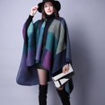 thumbnail image 4 of Ponchos A Cuadros Cálidos De Invierno A La Moda Para Mujer, Chales De Gran Tamaño, Chales, Bufanda Acolchada De Simulación De Cachemira Scienceny AP007115-02, 4 of 4