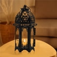 thumbnail image 4 of Candelero Clásico Marroquí A Prueba De Viento, Candelabro Colgante De Cristal De Hierro Votivo, Farol Para Fiesta, Hogar, Boda, Iglesia, Decoraciones Advancent HA017365-00, 4 of 7