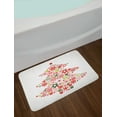 thumbnail image 2 of Christmas Tree Bath Mat, High Detailed Motifs Snowflakes Woods, Plush Bathroom Decor Mat with Non Slip Backing, 29.5" X 17.5", Vermillion Yellow Green, by Ambesonne, 2 of 2
