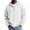 White, variant on Men’s Quarter Zip Hoodie Sweatshirt, Long Sleeve Pullover Hooded Top, Casual & Sport Style