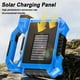 thumbnail image 4 of Linterna de luz de trabajo LED recargable solar | Foco de mano portátil | Azul | USB y carga solar | Resistente al agua | 3 modos de iluminación | Linterna de emergencia para acampar y senderismo, 4 of 8