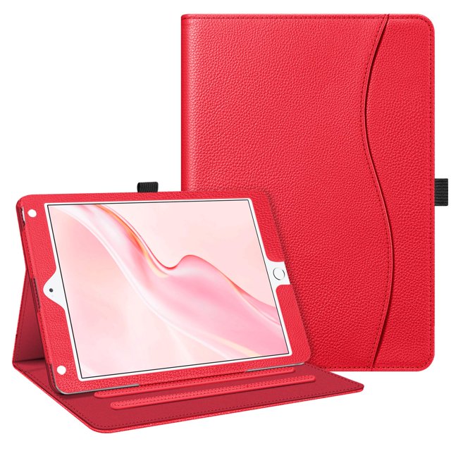 Funda Fintie para iPad de 6.ª y 5.ª generación, iPad Air 2/Air 1, color rojo