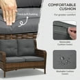 thumbnail image 5 of Outsunny Wicker Furniture Set w/ 360° Swivel Rocking Chairs, Gray, 5 of 10