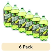 (6 pack) Great Value Mountain Lightning Zero Sugar Citrus Soda Pop, 2 Liter