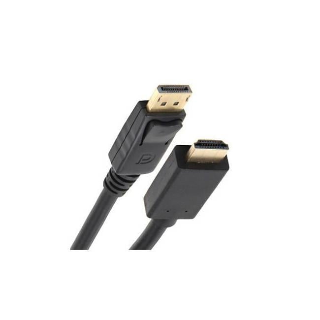 Nippon Labs DP-HDMI-15 15 ft. DP DisplayPort to HDMI Converter Cable Supporting VR / 3D / 4K, Black - DP to HDMI Adapter - (M/M)