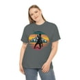 thumbnail image 2 of Fly Fishing In Front of a Mountain Sunset T-Shirt, 2 of 4