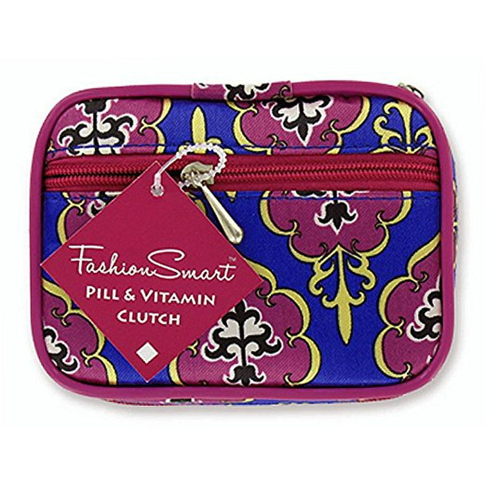 Pill and Vitamin Travel Pill Box Organizer 7 Day Clutch Bag Carrier by