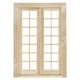 thumbnail image 1 of Puerta de madera para casa de muñecas, puerta doble en miniatura a escala 1:12 para renovación de casa de muñecas, madera de abedul, perfecta para juegos de simulación, 7,7 x 5,3 x 0,5 pulgadas, 1 of 5