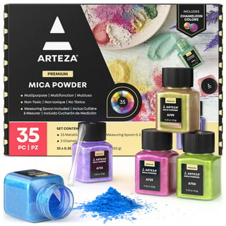 Mica Powder Pigment,15 Color Powder Resin Organized with Pearlescent Pearl  Luster for DIY Soap Making, for Slime, Adhesive Pigments, Bath Bomb Dyes