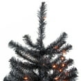 thumbnail image 3 of Northlight Pre-Lit Noble Spruce Artificial Halloween Tree - 6' - Black - Orange Lights, 3 of 7