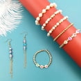 thumbnail image 3 of Ensemble de 15 Compartiments 720 Pcs Perles Intercalaires Assorties Perles Bracelet Perles Rondes Perles Étoiles Perles Dorées pour Fabrication de Bijoux Bracelet, 3 of 7