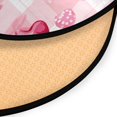 thumbnail image 3 of 36.2 Inch Round Floor Mat Cherry and Pink Bow Pattern Carpet Decor Rug for Living Room Bedroom, 3 of 6