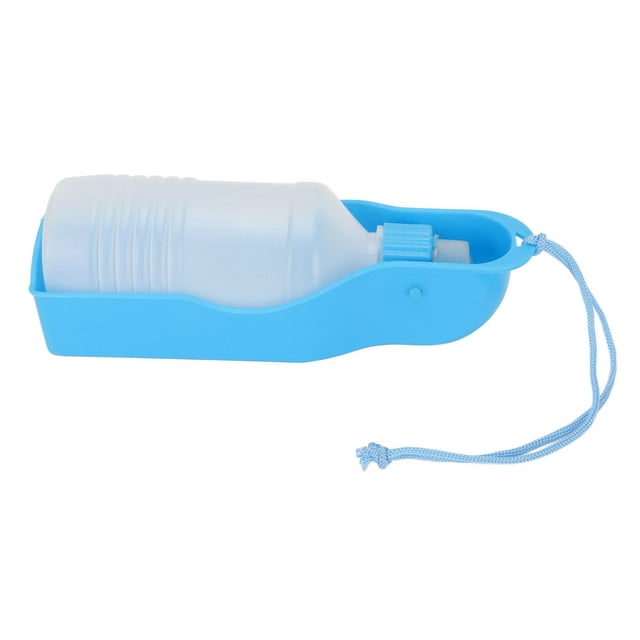 Botella de agua automática para perros de 300 ml, dispensador de agua para mascotas, colgante, para perros y gatos, color azul