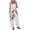White independence day dresses for women, variant on Dianli Jumpsuits for Women Casual Square Neck Sleeveless Butterfly Print Summer Pants Adjustable Loose Tie Pocket Wide Leg Casual Long Jumpsuits Pink xxl