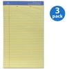 (3 pack) (3 Pack) Sparco, SPR10142HP, 2 - Hole Punched Legal Ruled Pads - Legal, 1 Each