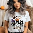 thumbnail image 3 of Spooky Cat Squad T-Shirt – Halloween Black Cat Costume Tee, Natural, Size L, 3 of 6