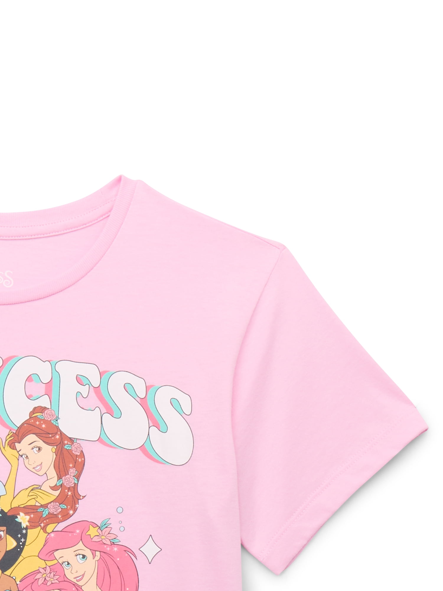 Disney Princess Girls Short Sleeve Graphic T-Shirt, Sizes 4-16