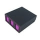 thumbnail image 5 of Caja de baraja de cartas comerciales, estuche para tarjetas deportivas, diseño de ventana transparente, juguete de recolección, contenedor estándar, Negro Púrpura, 5 of 8