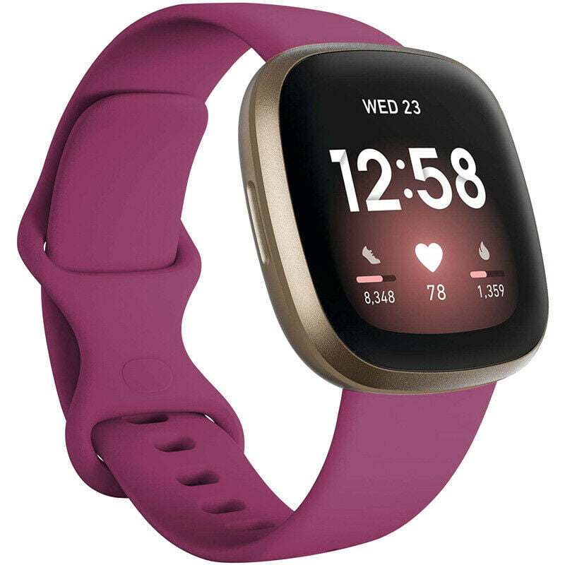 For Fitbit Versa 3 / Sense Silicone Wrist Strap Wristband Replacement ...