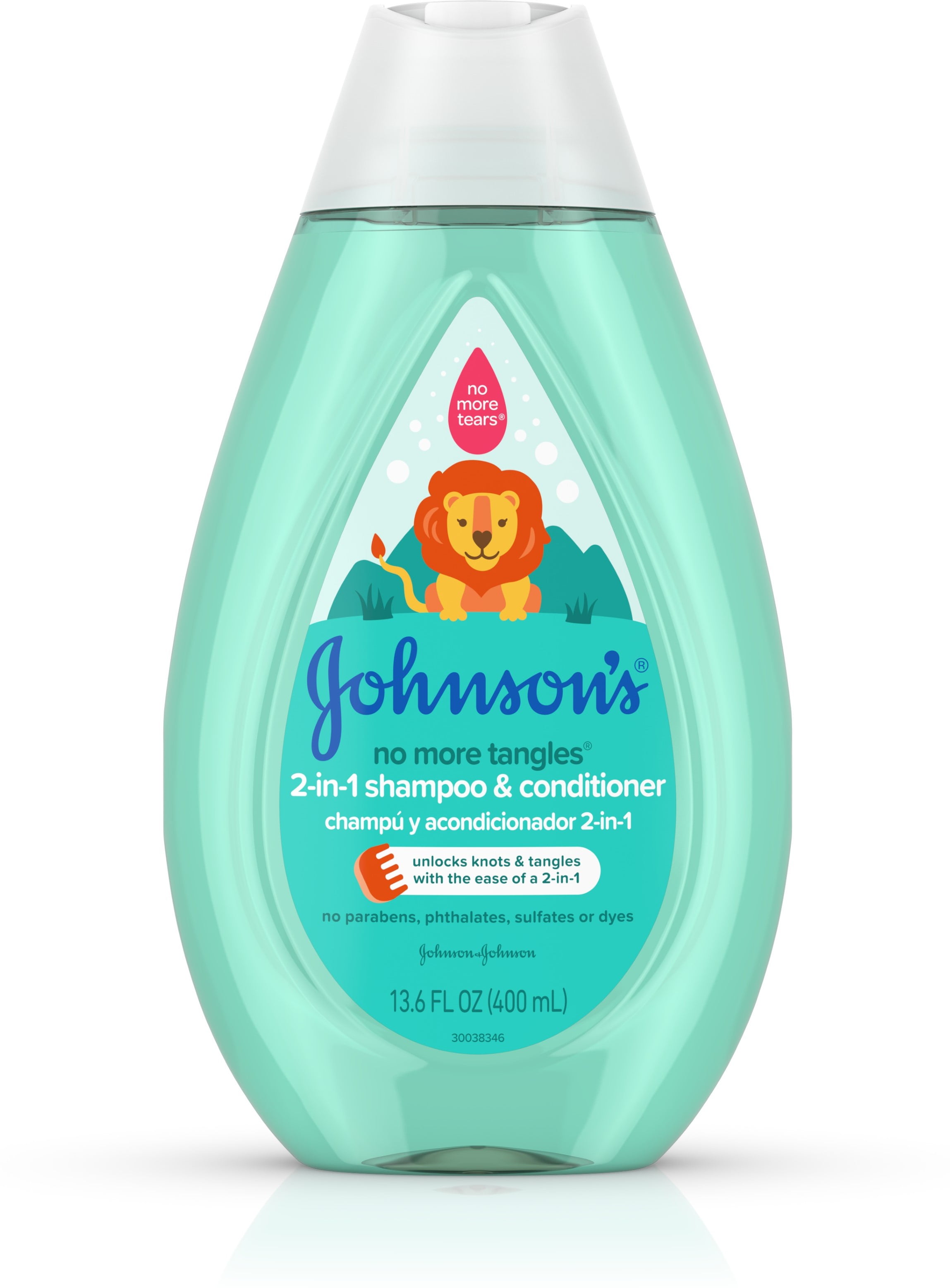 2 Pack JOHNSON'S Tear Free Detangling 2 in 1 Toddler & kids Shampoo