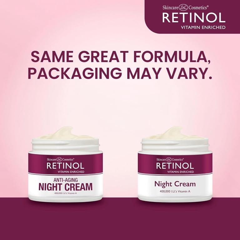 Ldel Cosmetics Retinol Night Cream with Vitamins A, C, E, 1.7 oz