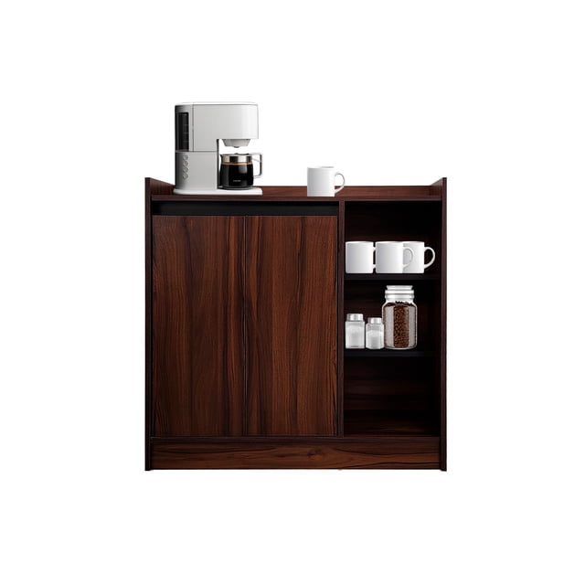 Mueble Estación de Café Multiusos, Mesa Auxiliar con Amplio Almacenamiento, Diseño Minimalista.