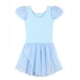 thumbnail image 3 of Bullpiano Girls Ballet Skirted Leotards Short Sleeve Glitter Dance Dress Toddler Gymnastic Ballerina Outfit Dress, 3 of 7